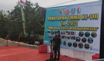 Sambutan Komandan Satgas TMMD Bojonegoro Dalam Acara Penutupan